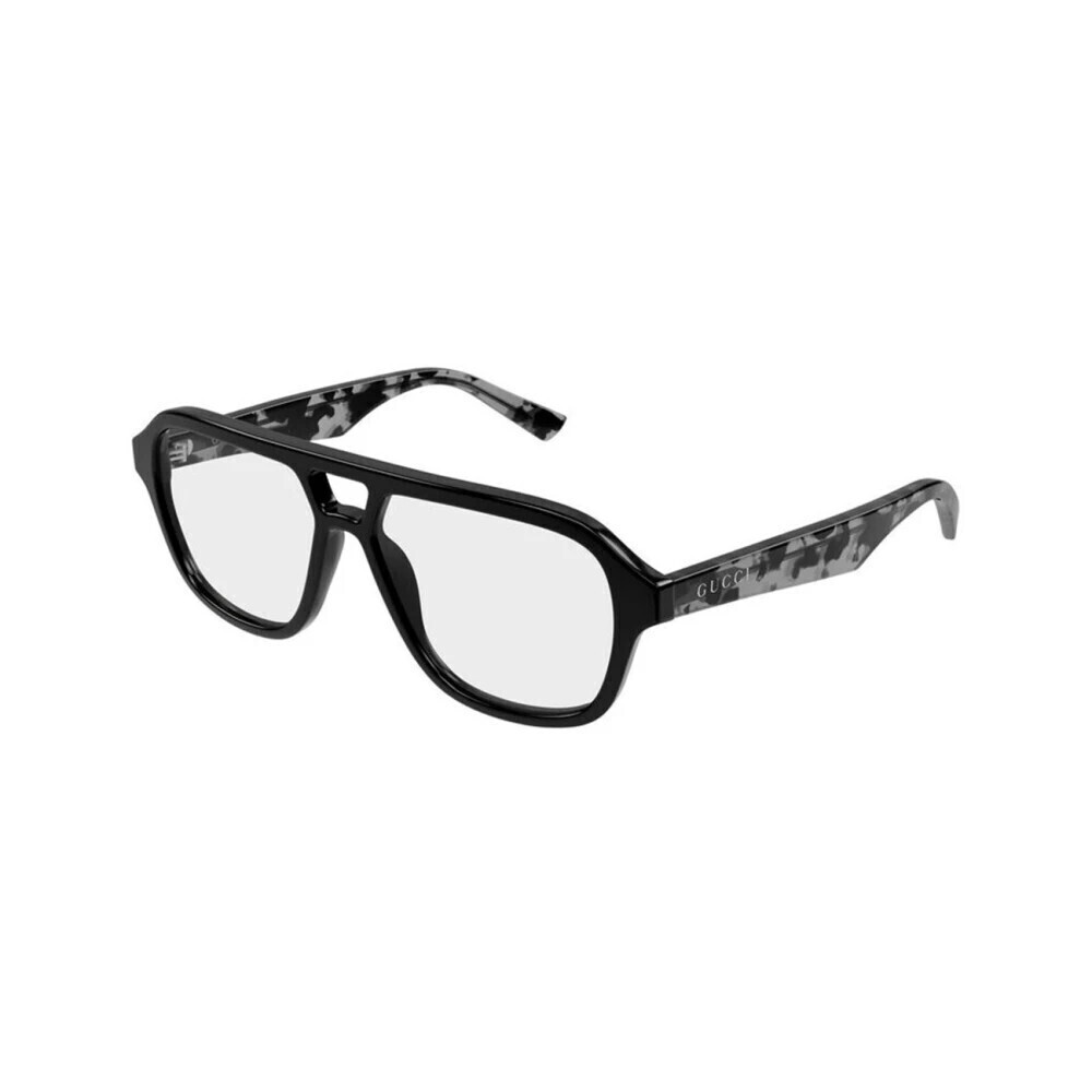 Gucci GG2183O Eyeglasses Black Grey Acetate Rectangle